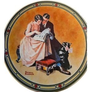 Norman Rockwell Vintage A Couples Commitment Plate Second Issue Limited Edition